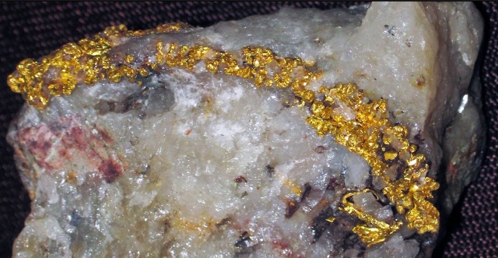 Native gold in quartz vein, representative specimen